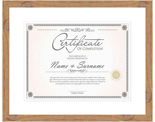 Honey Pecan Frame for Certificates & Diplomas
