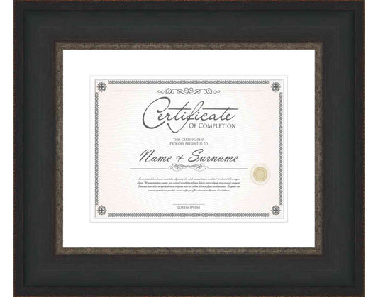 Black Frame for Certificates & Diplomas