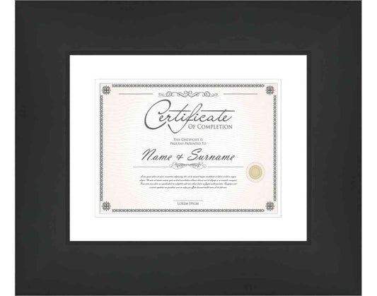 Black Frame for Certificates & Diplomas