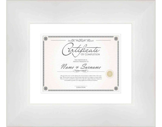 White Frame for Certificates & Diplomas