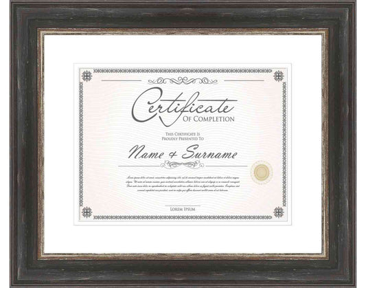 Black Frame for Certificates & Diplomas