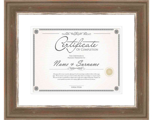 Contrast Grey Frame for Certificates & Diplomas