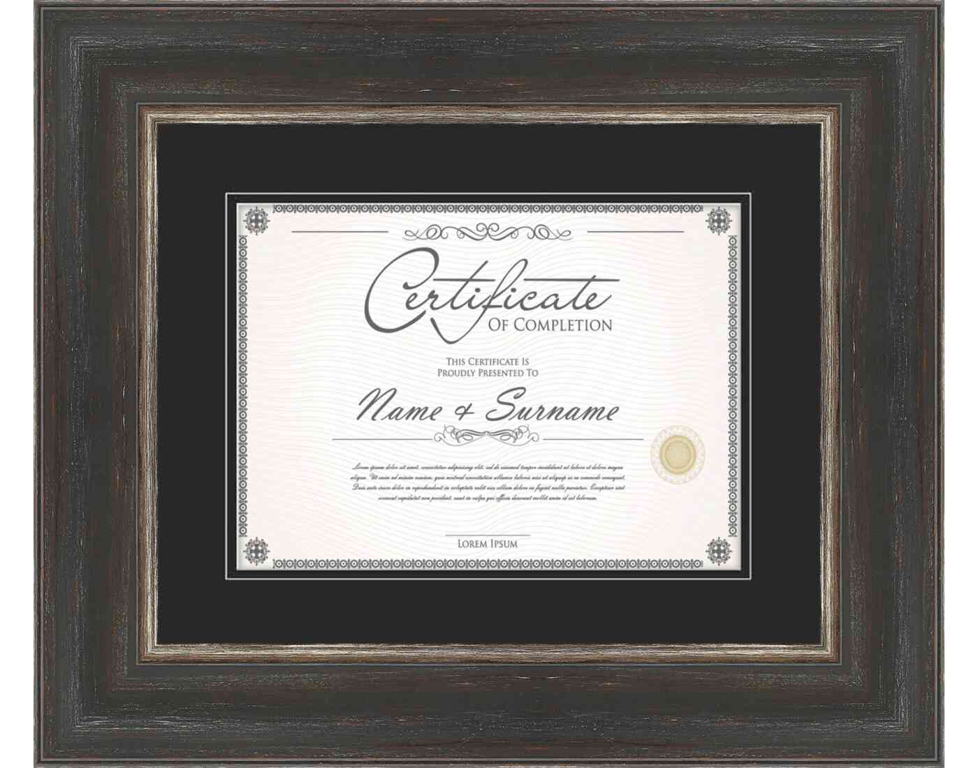 Black Frame for Certificates & Diplomas