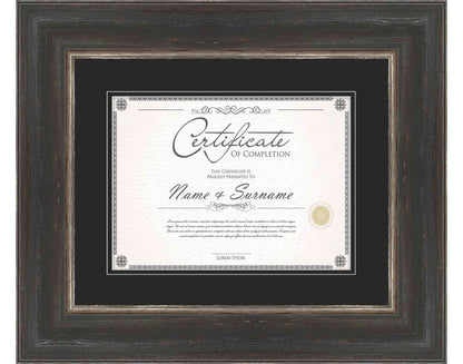 Black Frame for Certificates & Diplomas