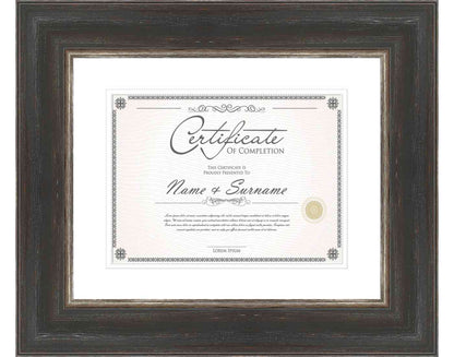 Black Frame for Certificates & Diplomas