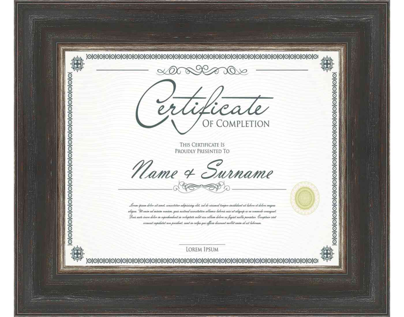 Black Frame for Certificates & Diplomas