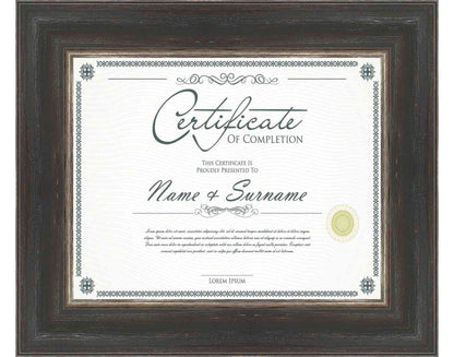 Black Frame for Certificates & Diplomas