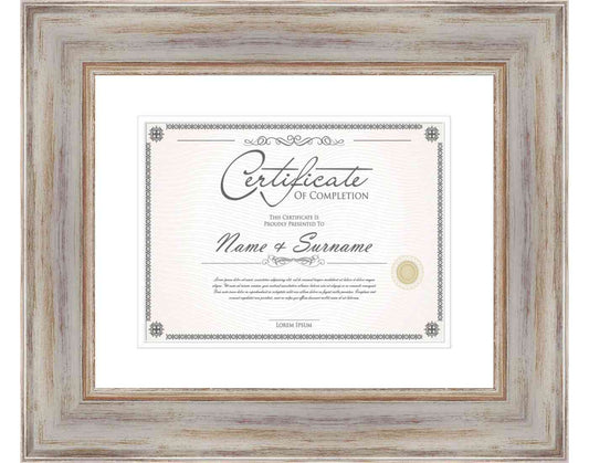White Frame for Certificates & Diplomas