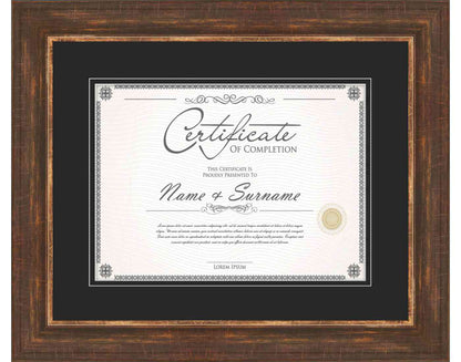 Gold Frame for Certificates & Diplomas