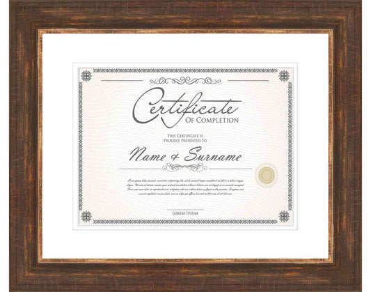 Gold Frame for Certificates & Diplomas
