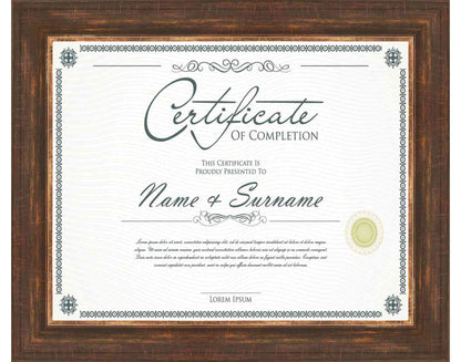 Gold Frame for Certificates & Diplomas