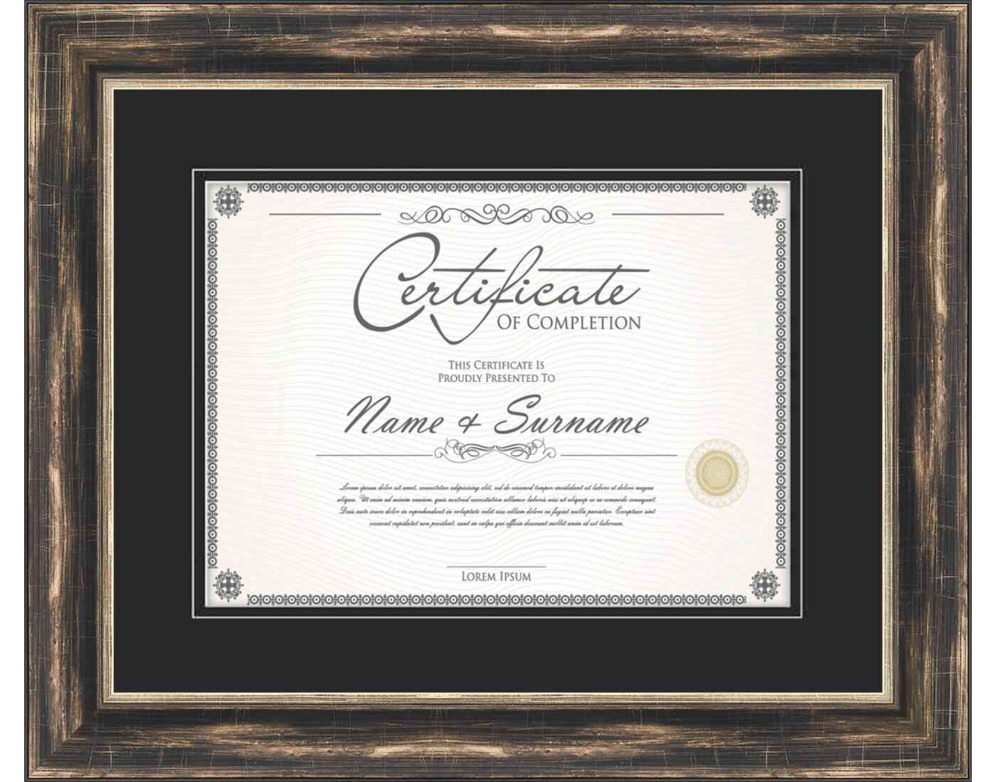 Pewter Frame for Certificates & Diplomas