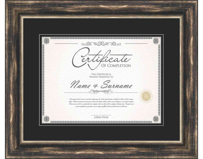 Pewter Frame for Certificates & Diplomas