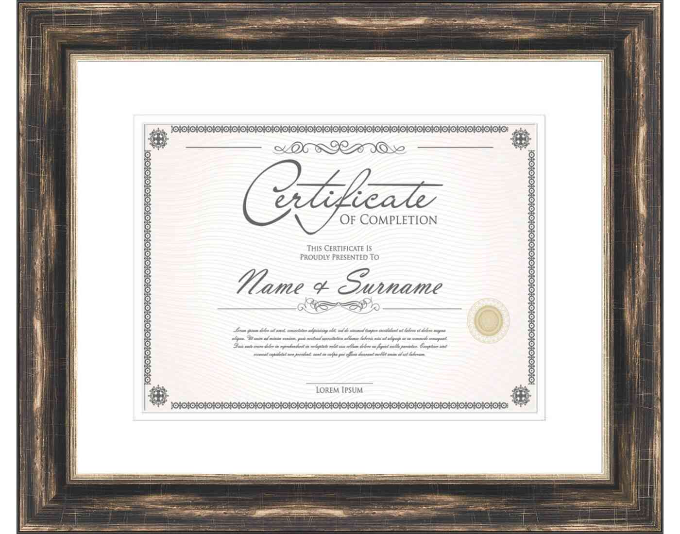 Pewter Frame for Certificates & Diplomas