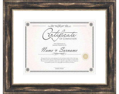 Pewter Frame for Certificates & Diplomas