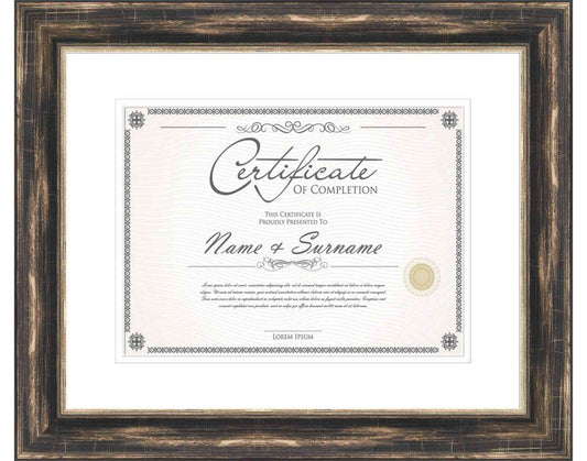 Pewter Frame for Certificates & Diplomas
