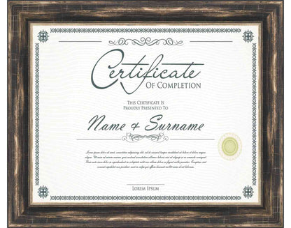 Pewter Frame for Certificates & Diplomas