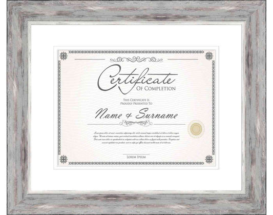 Pewter Frame for Certificates & Diplomas