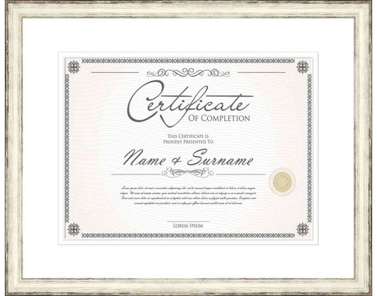Silver Frame for Certificates & Diplomas
