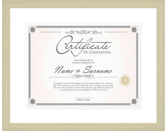 Contrast Grey Frame for Certificates & Diplomas