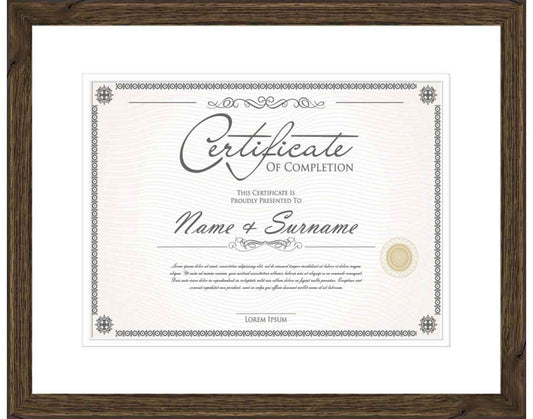 Walnut Frame for Certificates & Diplomas