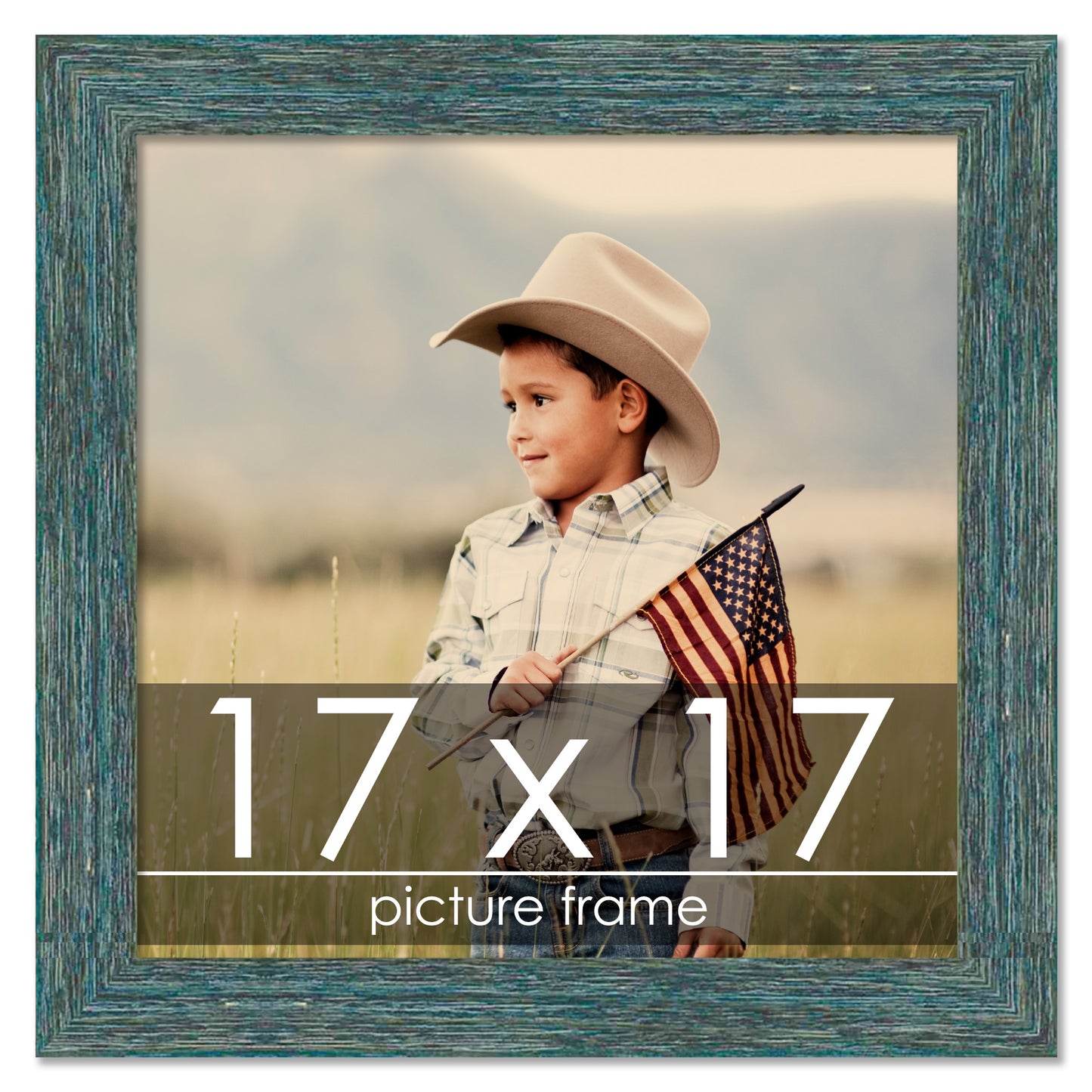 Distressed/Aged Blue Wood Picture Frame | Gustav Blue