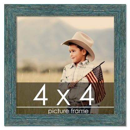 Distressed/Aged Blue Wood Picture Frame | Gustav Blue