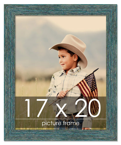 Distressed/Aged Blue Wood Picture Frame | Gustav Blue