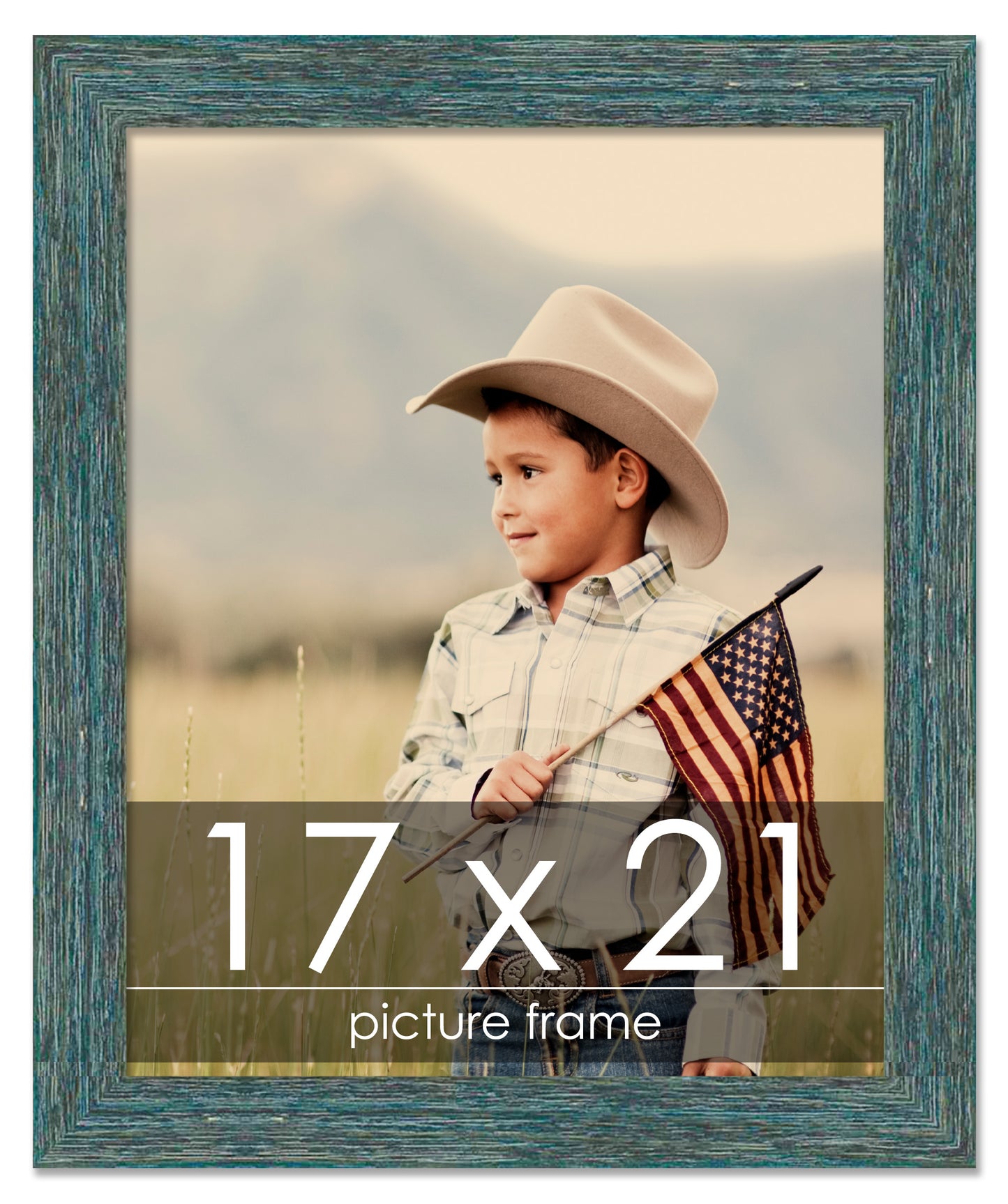Distressed/Aged Blue Wood Picture Frame | Gustav Blue