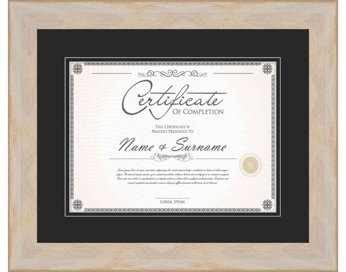 white washed Frame for Certificates & Diplomas