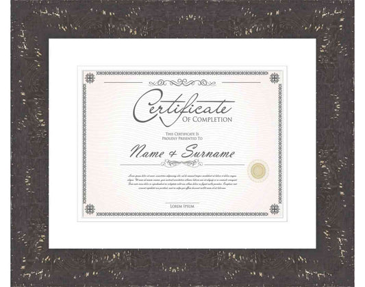 black Frame for Certificates & Diplomas