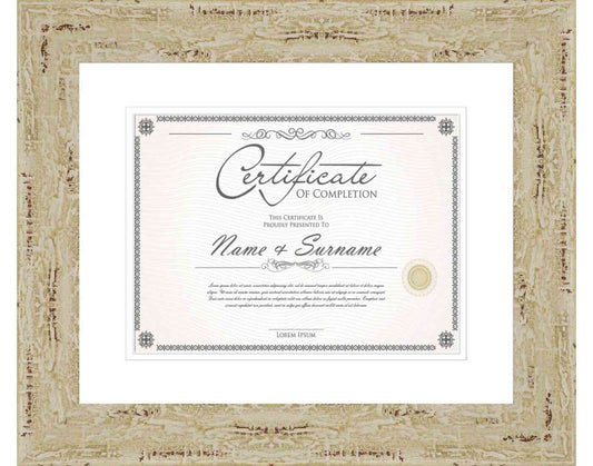 white Frame for Certificates & Diplomas