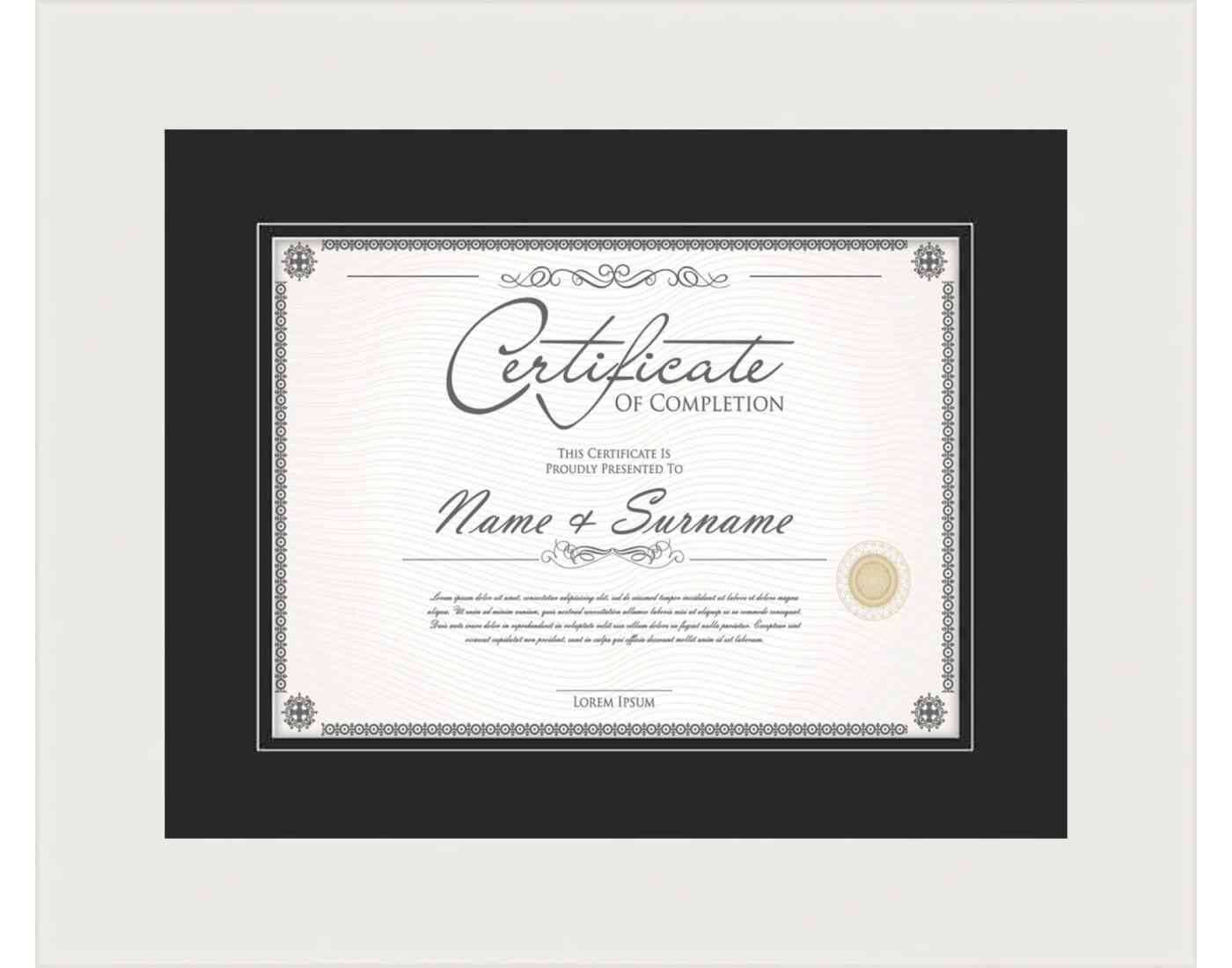 white Frame for Certificates & Diplomas