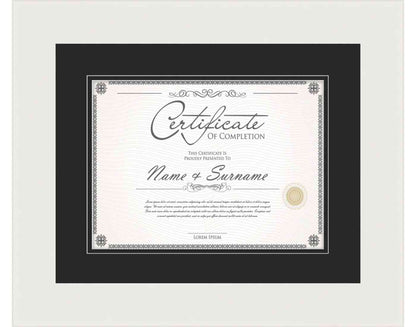 white Frame for Certificates & Diplomas