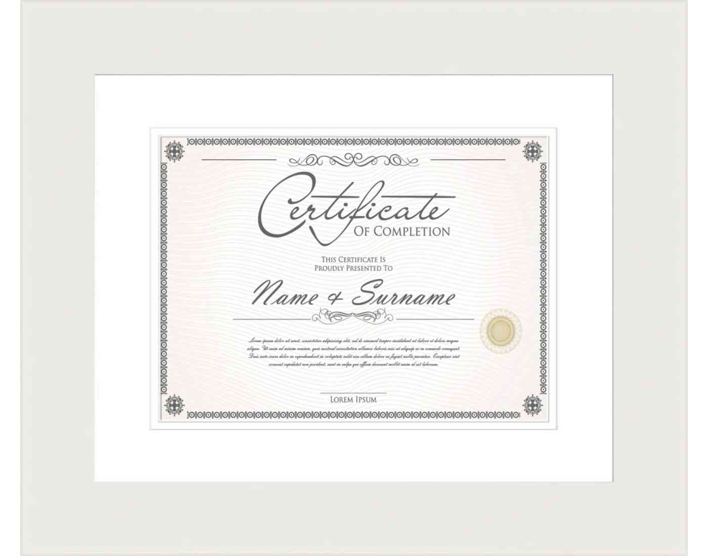 white Frame for Certificates & Diplomas