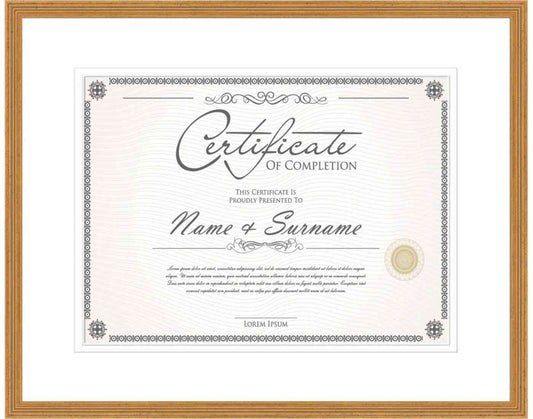 gold Frame for Certificates & Diplomas