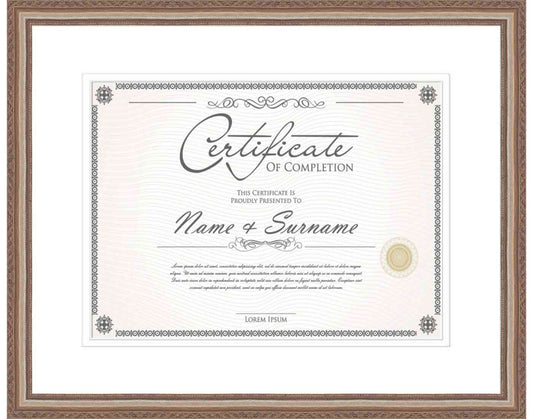 antique silver Frame for Certificates & Diplomas