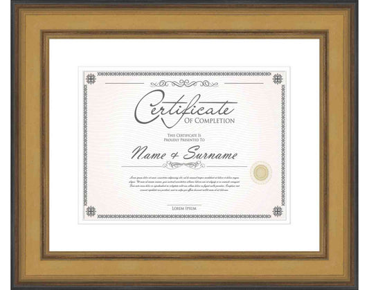 gold Frame for Certificates & Diplomas