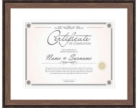 antique silver Frame for Certificates & Diplomas
