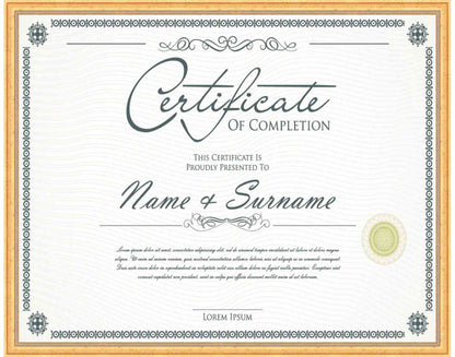 gold Frame for Certificates & Diplomas