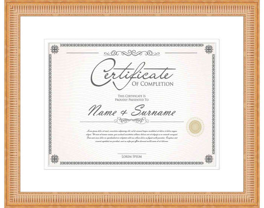 gold Frame for Certificates & Diplomas