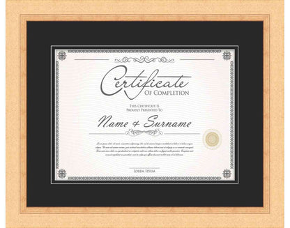 gold Frame for Certificates & Diplomas