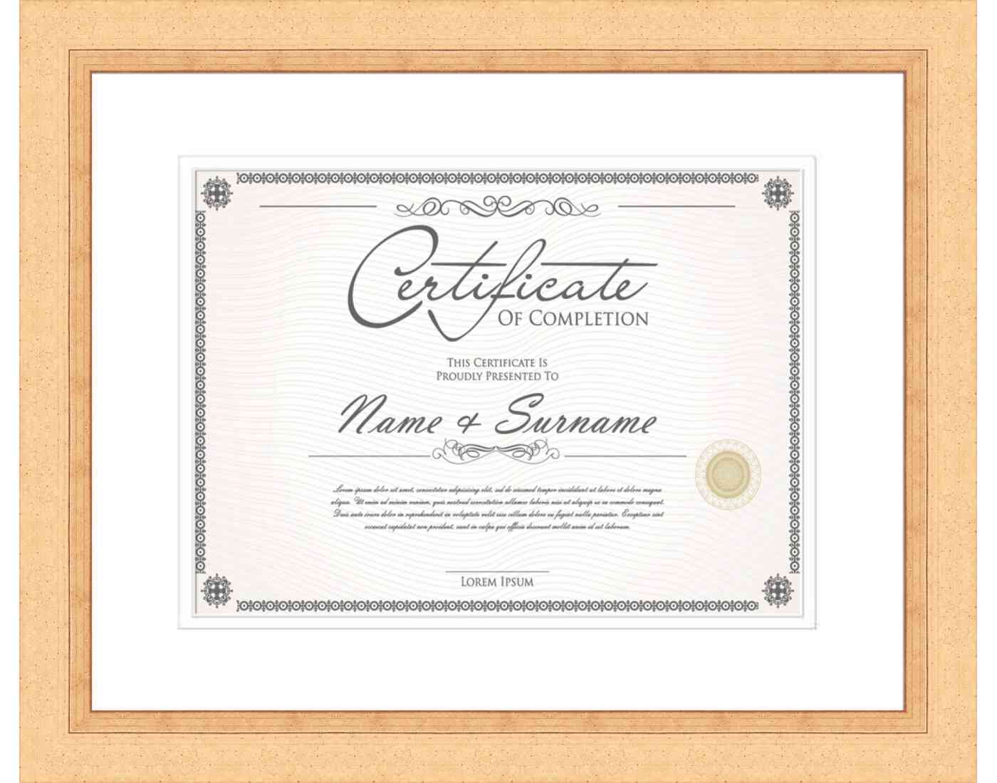 gold Frame for Certificates & Diplomas
