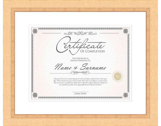 gold Frame for Certificates & Diplomas