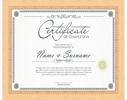 gold Frame for Certificates & Diplomas