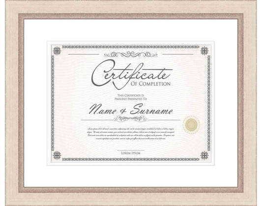 silver Frame for Certificates & Diplomas