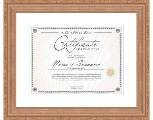 antique silver Frame for Certificates & Diplomas