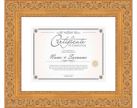 gold Frame for Certificates & Diplomas