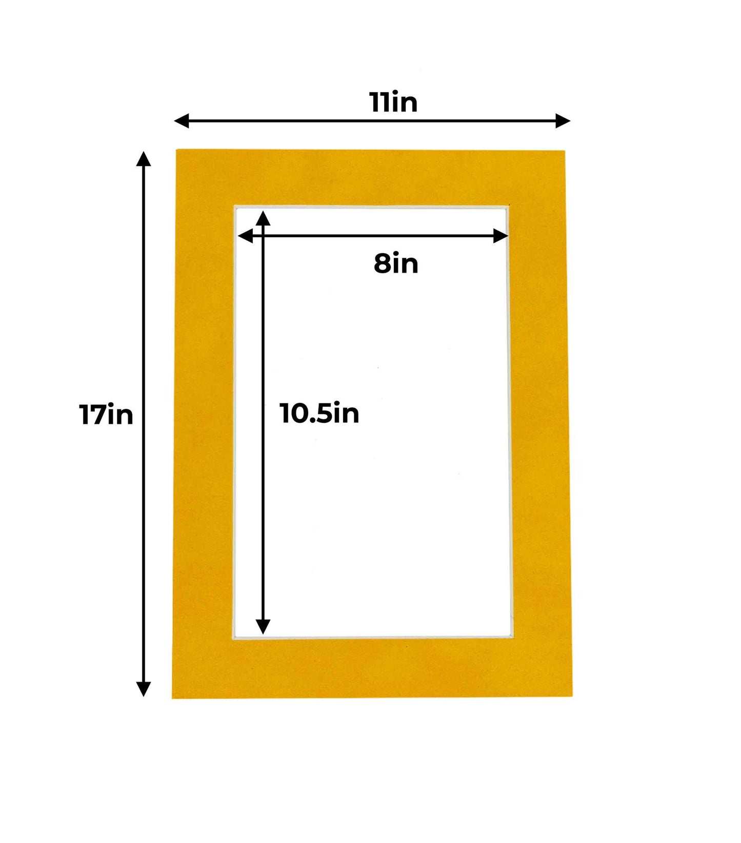 Pack of 25 Bright Yellow Precut Acid-Free Matboards