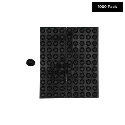 Self Stick Black Silicone Protective Wall Bumpers
